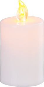 Gyertya MagicHome, LED, sírra, fehér, 2xAA, 5,5x10,5 cm, (2xAA elemmel együtt)