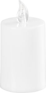 Candle MagicHome, LED, for grave, white, 5.5x10.5 cm, (2xAA included)