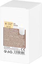 Candle MagicHome, LED, for grave, white, 5.5x10.5 cm, (2xAA included)