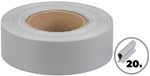 Páska Strend Pro EUROSTANDARD, 47,5 mm, L-35 m, tieniaca, sivá, krycia, na plotové panely, s 20 klipsami, 450 g/m2, PVC, RAL7040