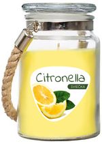 Candle bolsius Citronella in a nice glass jar, fresh citrus scent, 140 g, 85x105 mm