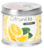 Gyertya Citronella, rovarriasztó, fém dobozban, 50 g, 55x55 mm, Eladási egység 12 db