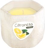 Gyertya Citronella, cement, 85 g, rovarriasztó, 90x75 mm