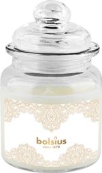 Sviečka Bolsius Zlatá čipka, Big Jar, vonná, Vianoce, vanilka, 32 hod., 79x129 mm, v skle