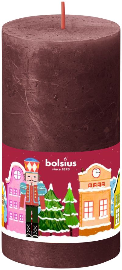 Candle Bolsius Nutcracker, cylinder, Christmas, 54 hours, 68x130 mm