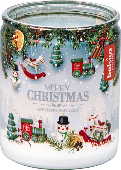 Candle Bolsius Starlight Christmastime, in glass jar, 23 hours, 68x82 mm