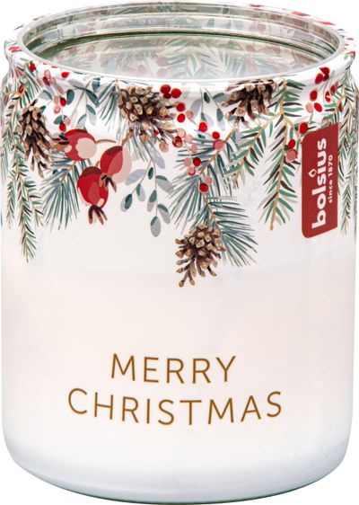 Candle Bolsius Starlight Christmas twig, in glass jar, 23 hours, 68x82 mm
