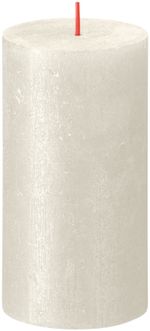 Candle Bolsius Rustik Shimmer, cylinder, creamy, 60 hours, 68x130 mm