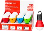 Lámpa Strend Pro Camping C748, kemping lámpa, égő forma, 3x AAA, piros/kék/zöld/narancssárga, 12 db