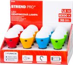 Lámpa Strend Pro Camping C748, kemping lámpa, égő forma, 3x AAA, piros/kék/zöld/narancssárga, 12 db