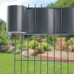 Páska Strend Pro EUROSTANDARD, 190 mm, L-35 m, tieniaca, antracit, krycia, na plotové panely, s 20 klipsami, 450 g/m2, PVC, RAL7016