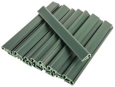 Clips Strend Pro EUROSTANDARD, for securing 19 cm shading tape, green, RAL6005, pack. 20 pcs