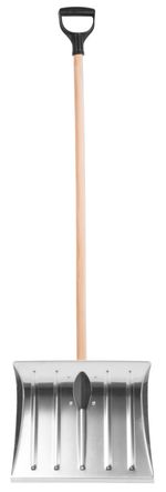 Snow Pusher Snowman ALU, 400x350 mm, aluminum blade, with wooden handle