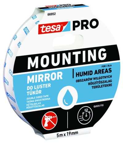 Páska tesa® Mounting PRO Mirror, obojstranná, na zrkadlá, biela, 19 mm, L-5 m (náhrada 2171068 )