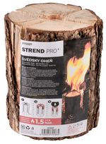 Swedish torch Strend Pro WOODSON, portable fire pit, natural stove, cooking log, camping, campfire,