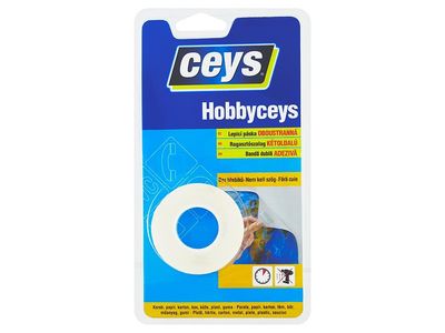 Ragasztószalag Ceys Hobbyceys, kétoldalas, ragasztó, 2 m x 15 mm