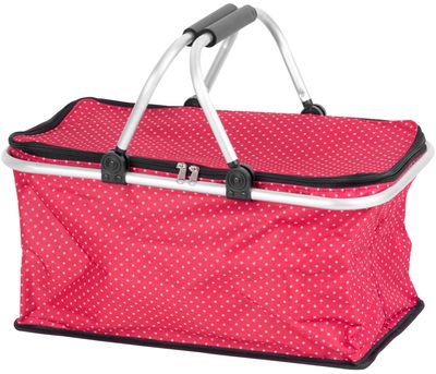 Kosár Jela, bevásárló, piros, összecsukható, max. 5 kg, 47x28x25 cm