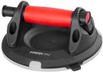 Glass holder Strend Pro, suction, 1-cup, with pressure gauge, 20 cm, max. 150 kg