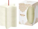 Candle Bolsius Pillar, Christmas, Star Golden Lace, star shape, 100x70 mm