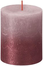 Candle Bolsius Rustic, pillar, Christmas, Sunset Ash Rose+ Red, 80/68 mm