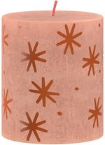 Candle Bolsius Rustic, pillar, Christmas, Creamy Caramel, 80/68 mm