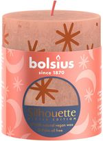 Candle Bolsius Rustic, pillar, Christmas, Creamy Caramel, 80/68 mm