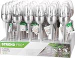 Lámpa Strend Pro Candle, napelemes, 1x LED, rozsdamentes acél, 6x28 cm, Kiszerelés 24 db