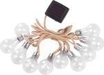 Reťaz Strend Pro Solar Bulb, 10x LED, tvar žiarovky, solárna, L-3,8 m