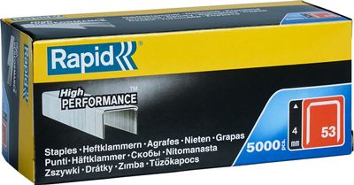 Staples RAPID 53, 4 mm, staples for stapler, pack. 5000 pcs