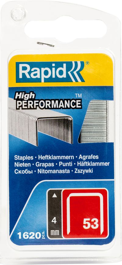 Staples RAPID 53, 4 mm, staples for stapler, pack. 1600 pcs