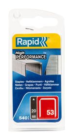 Spony RAPID 53, 20 mm, sponky do sponkovačky, bal. 540 ks