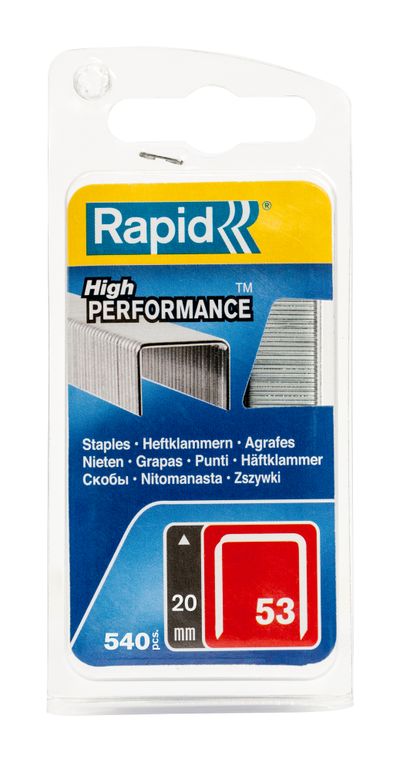 Spony RAPID 53, 20 mm, sponky do sponkovačky, bal. 540 ks
