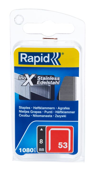 Staples RAPID 53, 8 mm, stainless steel staples for stapler, pack. 1080 pcs