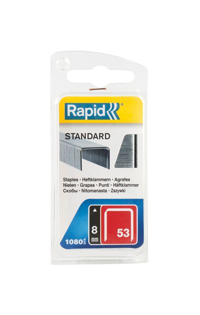Staples RAPID 53 STANDARD, 8 mm, staples for stapler, pack. 1080 pcs