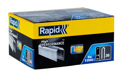 Staples RAPID 36, 14 mm, DP, staples for stapler, cable staples, pack. 5000 pcs