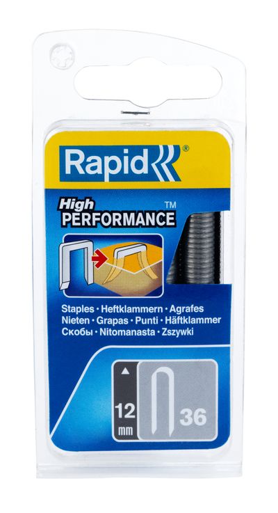 Staples RAPID 36, 12 mm, staples for stapler, cable staples, pack. 864 pcs