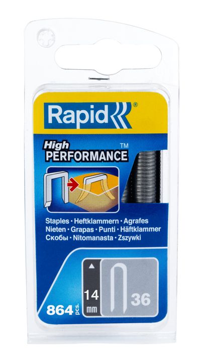 Staples RAPID 36, 14 mm, staples for stapler, cable staples, pack. 864 pcs