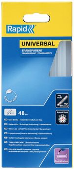 Glue Stick RAPID, 12x190 mm, universal transparent, 48 pcs, hot melt, adhesive, for glue gun