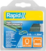 Kapcsok RAPID VR22, PVC zöld, RAPID FP222 és FP20 kötöző fogóhoz, 5-11 mm-es huzalhoz, 215 db-os cso