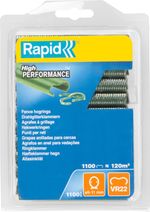 Kapocs RAPID VR22, PVC zöld, kapocs RAPID FP222 és FP20 kötözőfogóhoz, 5-11 mm-es huzalhoz, csomag.