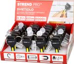 Kulcstartó lámpa Strend Pro Keychain, kulcstartó, medál, mágnessel, LED 60 lm, 75x30 mm, csomag 24 d