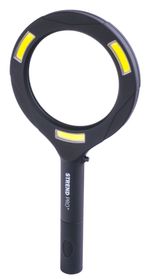 Magnifying glass Strend Pro, with light, 113x242x22 mm, 2xAA, LED 100 lm, 3x LED illumination, for r