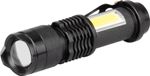 Zseblámpa Strend Pro Flashlight NX1040, 3 W, 70+65 lm, oldalsó fénnyel, Zoom, 1xAA, csomag 12 db