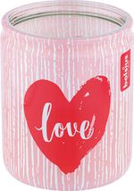 Candle Bolsius Star.glas Love, 82/68 mm, in glass, Sellbox 12 pcs