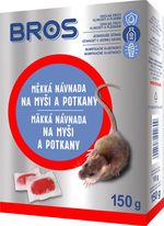 Csalétek Bros, egerek és patkányok ellen, puha, 150 g