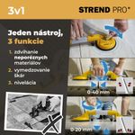 Glass holder Strend Pro, suction, 2-cup, suction cup, leveling aid for tiles and paving, max. 80 kg