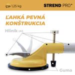 Glass holder Strend Pro, suction cup, 2-dome, suction cup, leveling aid for tiles and cladding, max.