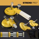 Glass holder Strend Pro, suction cup, 2-dome, suction cup, leveling aid for tiles and cladding, max.