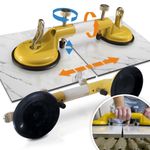 Glass holder Strend Pro, suction cup, 2-dome, suction cup, leveling aid for tiles and cladding, max.