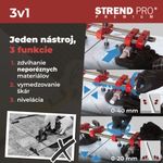 Üvegtartó Strend Pro, tapadókorongos, 2-kupolás, szintező segédeszköz burkolólapokhoz és csempékhez,